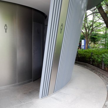 The Tokyo Toilet (Shibuya), Jingu-dori park toilet facility, by Tadao Ando 3