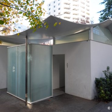 The Tokyo Toilet (Shibuya), East Ebisu Park toilet facility, by Fumihiko Maki