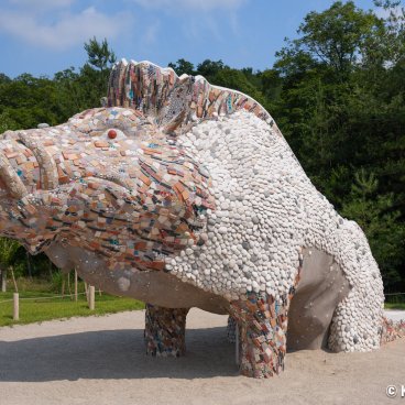 Ghibli Park (Nagoya), Statue of Lord Okkoto in Mononoke's Village