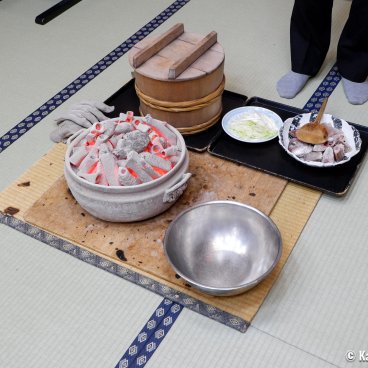 Seiko Grand Hotel (Oga Peninsula, Akita), Demonstration of Ishiyaki cooking with sea bream soup and hot rocks