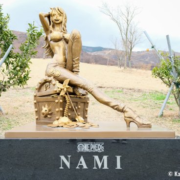 One Piece Kumamoto Revival Project (Kyushu), Statue of Nami in Nishihara 2
