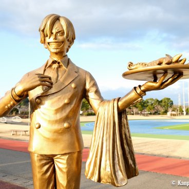 One Piece Kumamoto Revival Project (Kyushu), Statue of Sanji in Mashiki 2