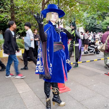 Ikebukuro Halloween Cosplay Festival, Cosplayer during a photo shooting session at East Ikebukuro Central Park