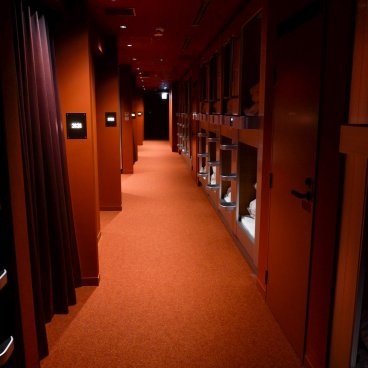 Capsule Inn Osaka (Umeda), Corridor to access the capsules at the 3F floor