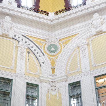 Tokyo Station, Bas-relief of the Snake zodiacal sign on the cupola in Marunouchi side