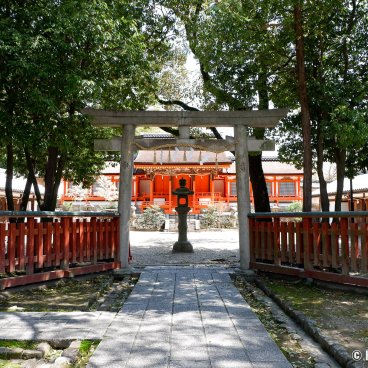 Nara, Yasumigaoka Hachiman-gu shrine in Yakushi-ji temple's grounds in the west of the city