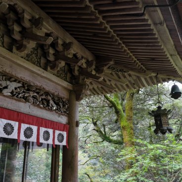 Nata-dera (Ishikawa), Detail of the sculptures on one of the temple's pavilions
