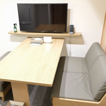 MIMARU Osaka Shinsaibashi North, Family apartment-hotel with 1 bedroom, view on the dining space and TV