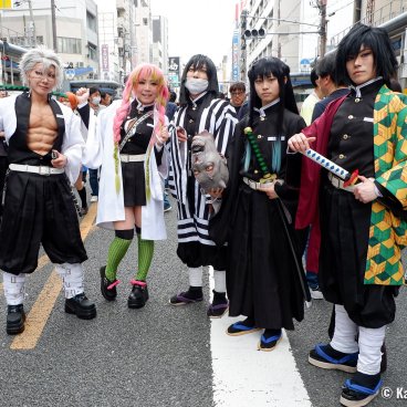 Nipponbashi Street Festa (Osaka), Demon Slayer cosplayers