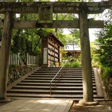 Nagaokakyo (Kyoto), Torii gate to the main hall of Nagaoka Tenmangu shrine