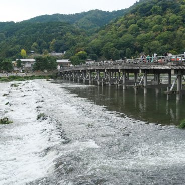 Arashiyama (Kyoto), View on Togetsukyo bridge