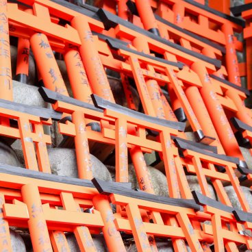 Fushimi Inari Taisha (Kyoto), Ema plates shaped as vermilion torii gates