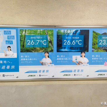 Summer Heat in Japan, Promotional posters for summer tourism in Tohoku in Tokyo's subway
