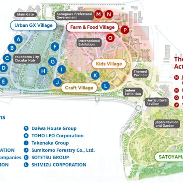 GREEN×EXPO 2027, Official map of the site (©Japan Association for the International Horticultural Expo 2027, Yokohama)