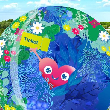 GREEN×EXPO 2027, Official illustration featuring Tunk-Tunk the mascot