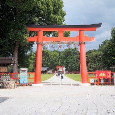 Kyoto, Ichi no Torii at the entrance of Kamigamo shrine