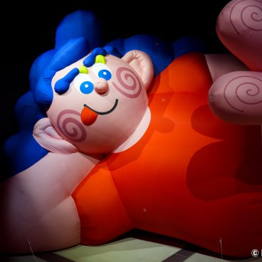 MoN Takanawa (Tokyo), Inflatable doll of the spiral-themed exhibition's mascot 