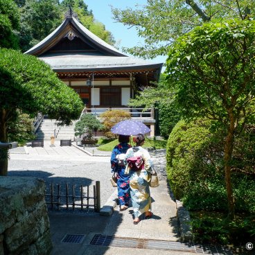 Kamakura, Grounds at the entrance of Hokoku-ji temple