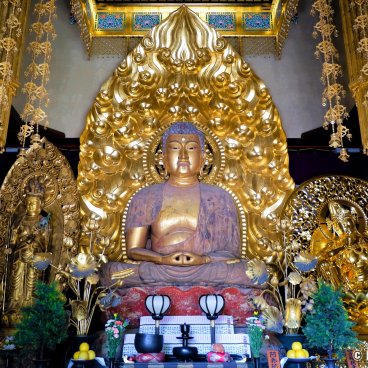 Kamakura, Gilded statue of Kannon at Hase-dera temple