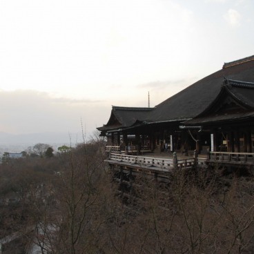 Kiyomizu-dera, View on the main hall before renovation works