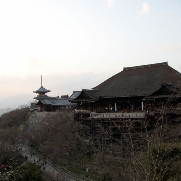 Kiyomizu-dera, View on the main hall before renovation works 2