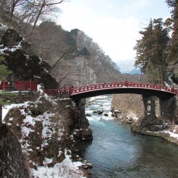 Nikko, Shinkyo Bridge in winter