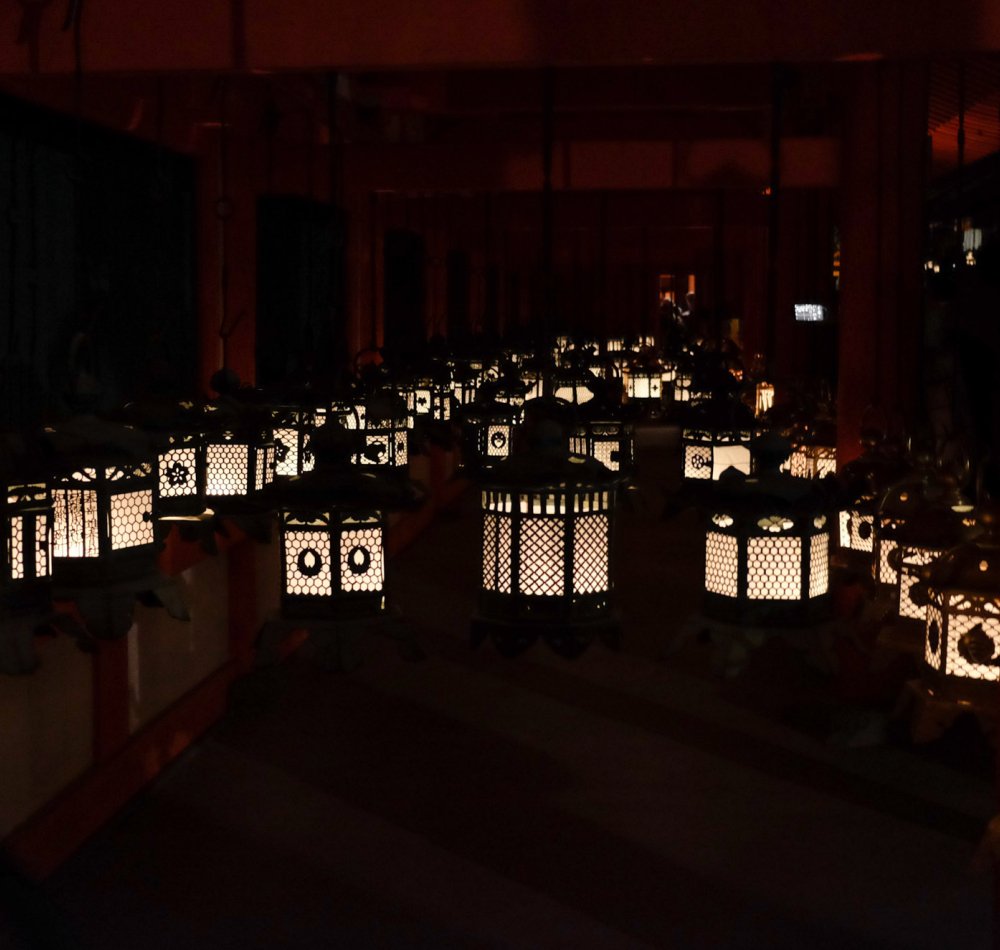 Nara, Kasuga Taisha, Setsubun Mantoro, Stone Lanterns Alleyway