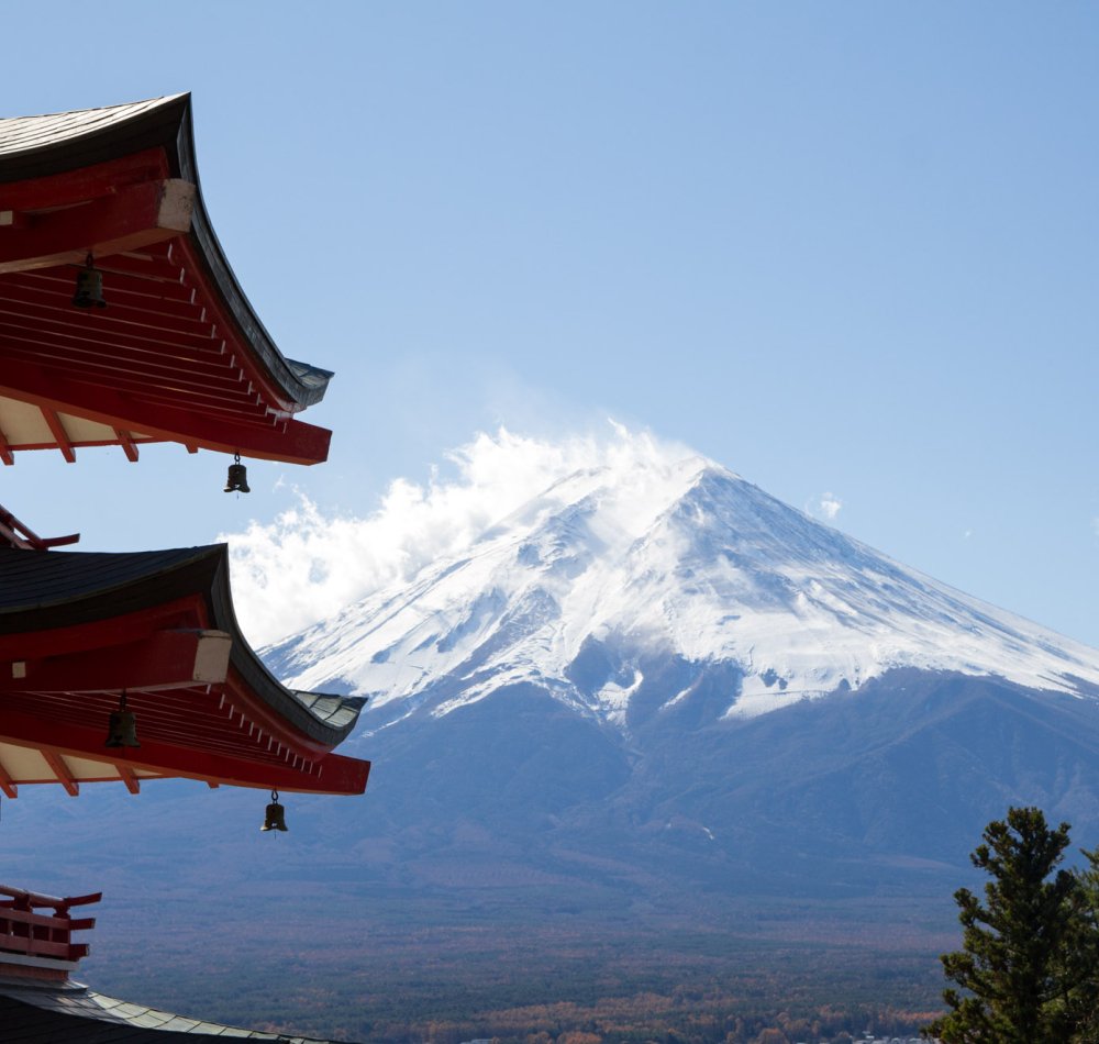 Arakurayama Sengen Shrine, Chureito Pagoda and Mount Fuji