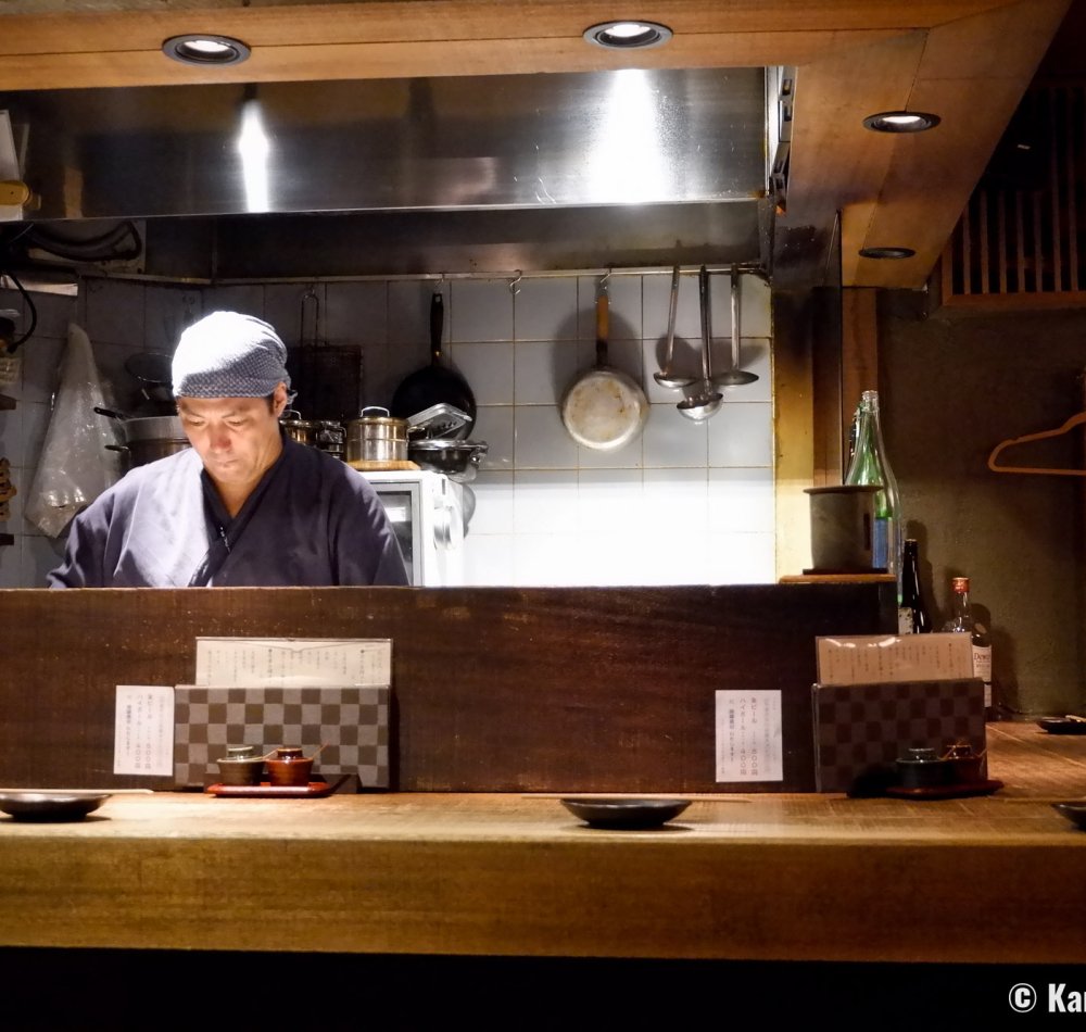 Shibuya Tempura Bar Kakureya Shibuten, Drinks and otoshi