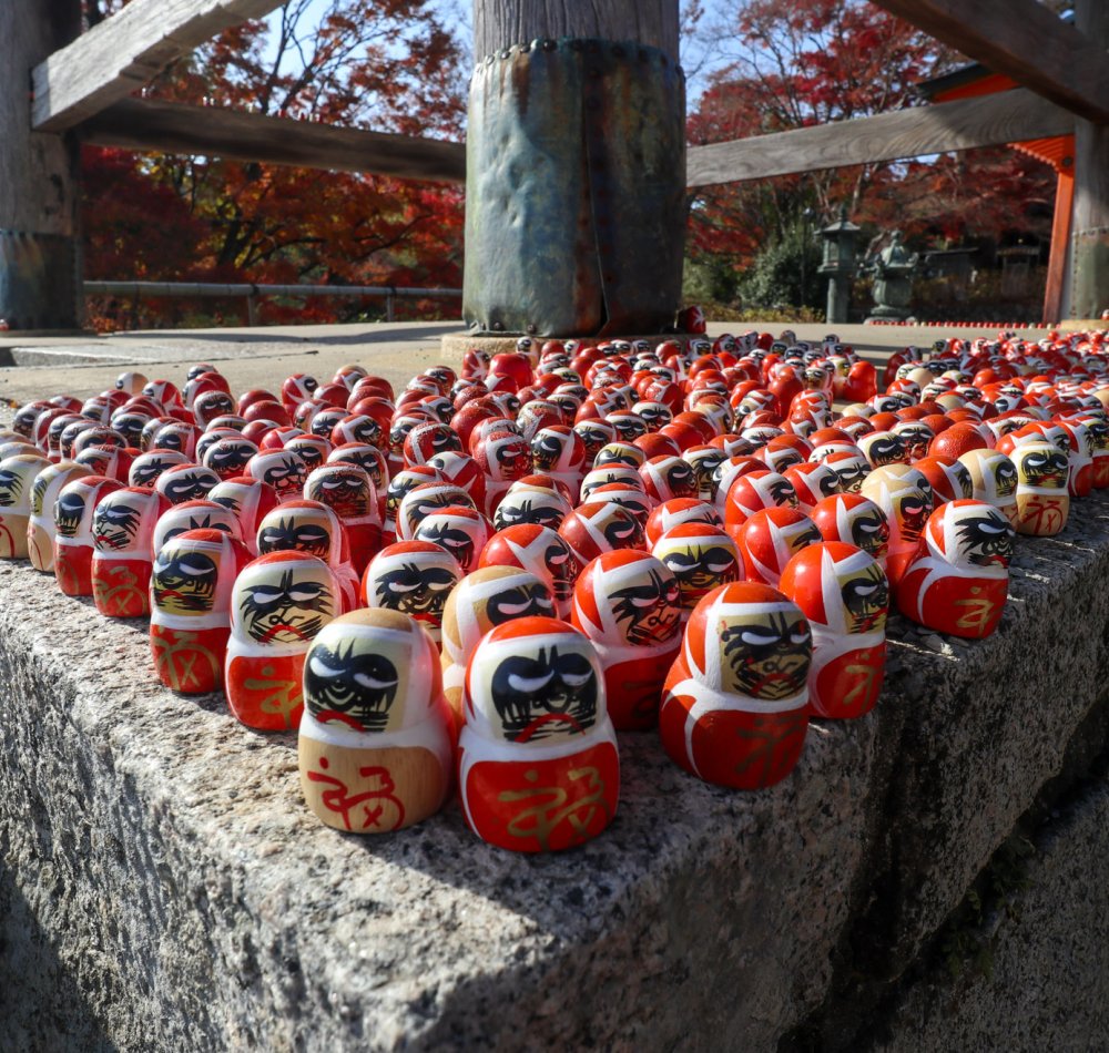 Daruma dolls in Katsuo-ji temple in Minoh (Osaka)