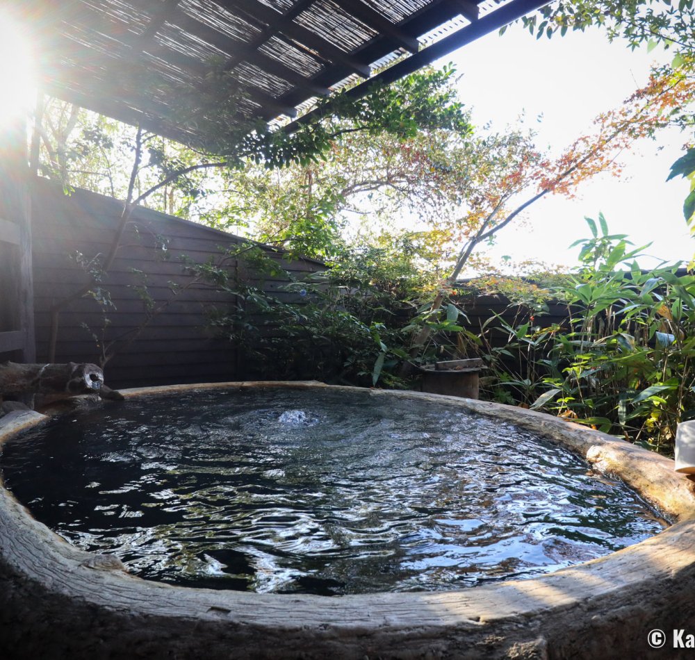 Kurokawa Onsen, View on the hot springs village in autumn Kurokawa Onsen, View on the hot springs village in autumn