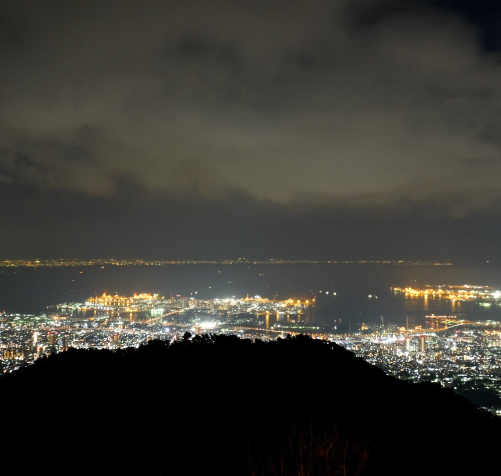 Mount Rokko (Kobe), Night panorama on Kobe port