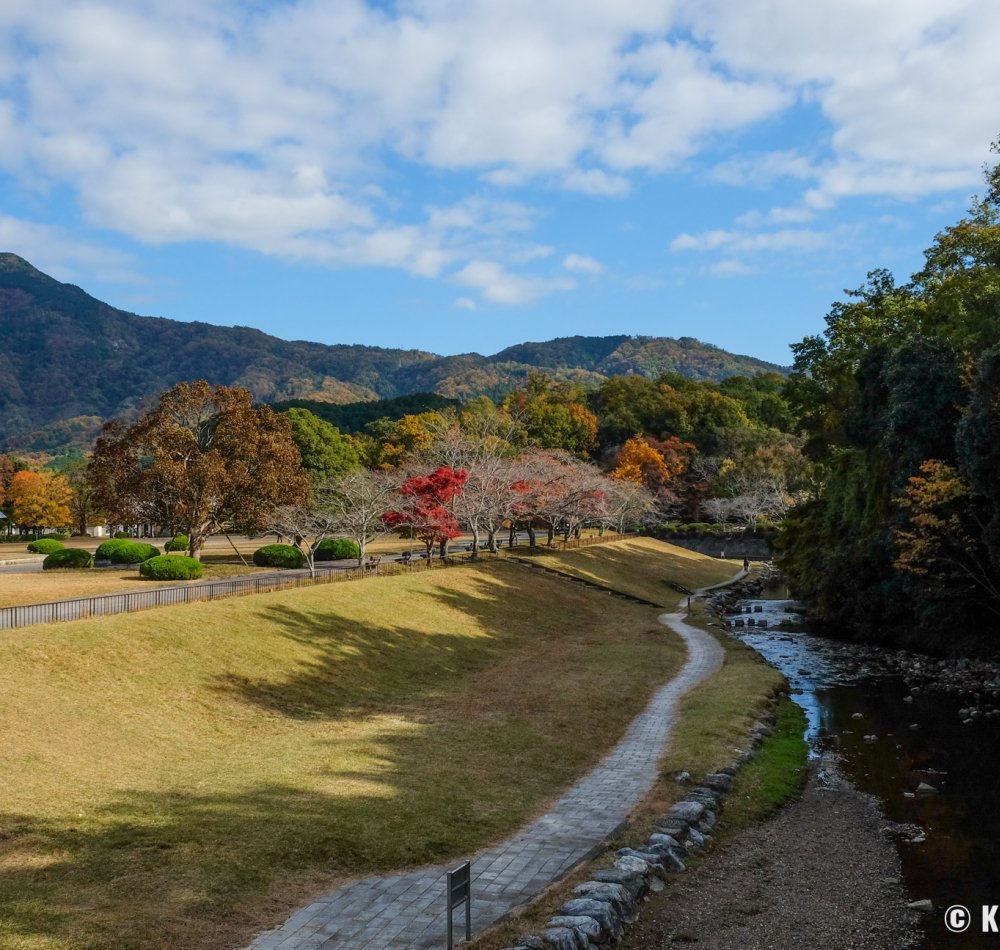 Entsu-ji (Kyoto), View on the dry garden in autumn