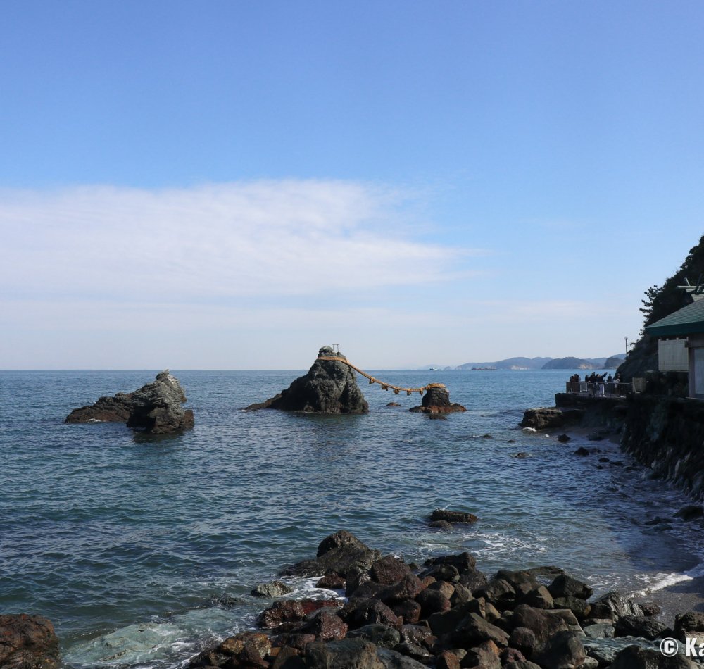 Meoto Iwa (Ise), The Wedded Rocks in Futami Okitama shrine