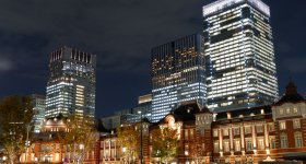 Tokyo Station Marunouchi side, view from Marunouchi House