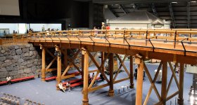 Edo-Tokyo Museum, Reconstitution of Nihonbashi Bridge and river traffic at the times