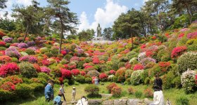 View on the valley of Shiofune Kannon-ji temple in Ome