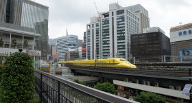 Kotsu Kaikan Coline (Tokyo), View on the wooded terrace