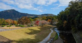 Entsu-ji (Kyoto), View on the dry garden in autumn