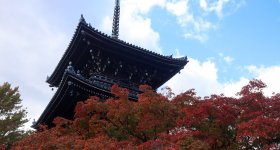 Shinnyo-do (Shinshogokuraku-ji), Pond and autumn foliage