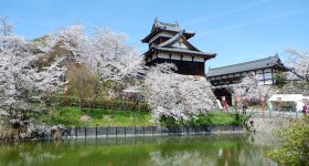 Koriyama Castle (Nara), Panoramic view from the keep's observation platform