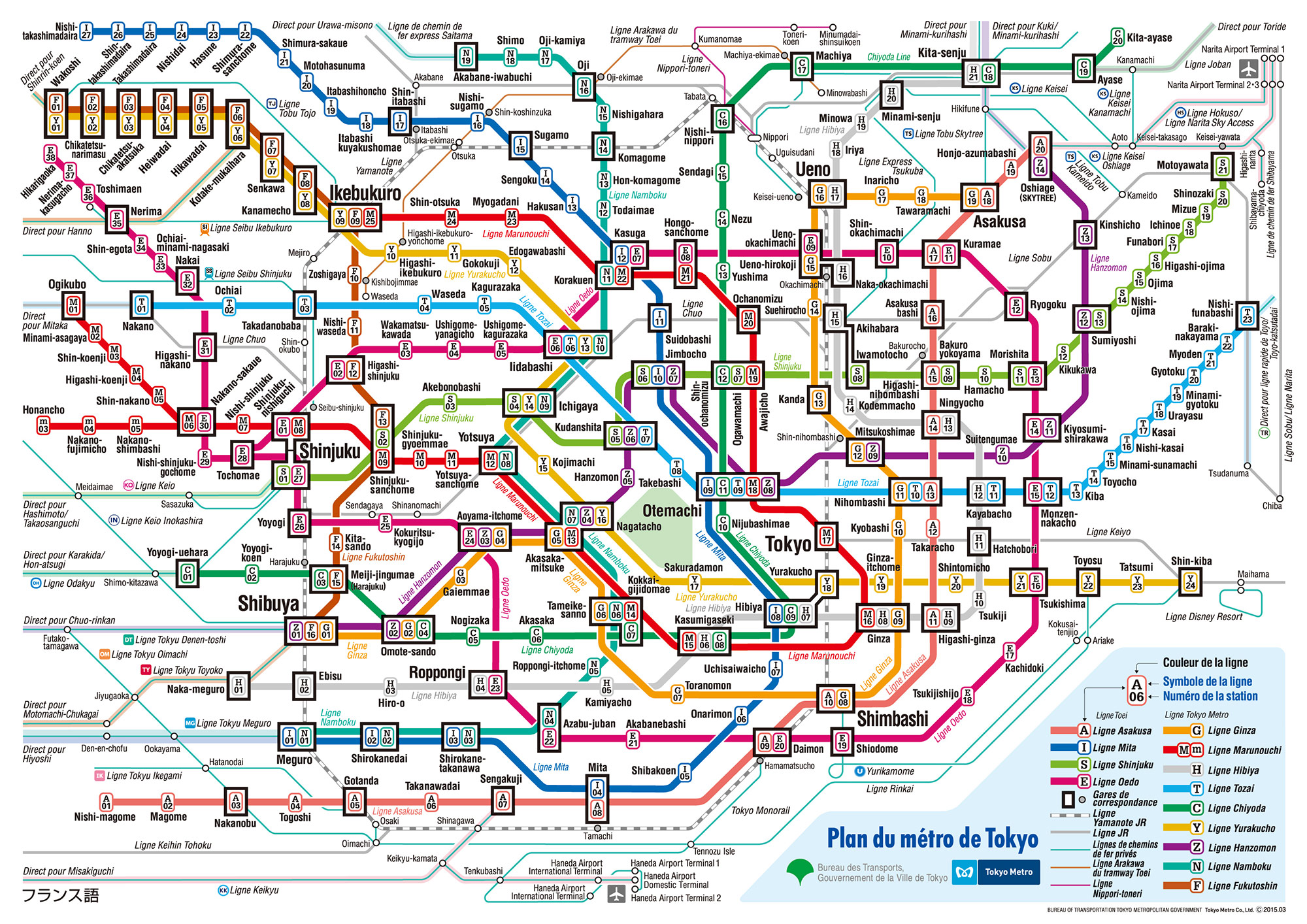 tokyo tourist train map
